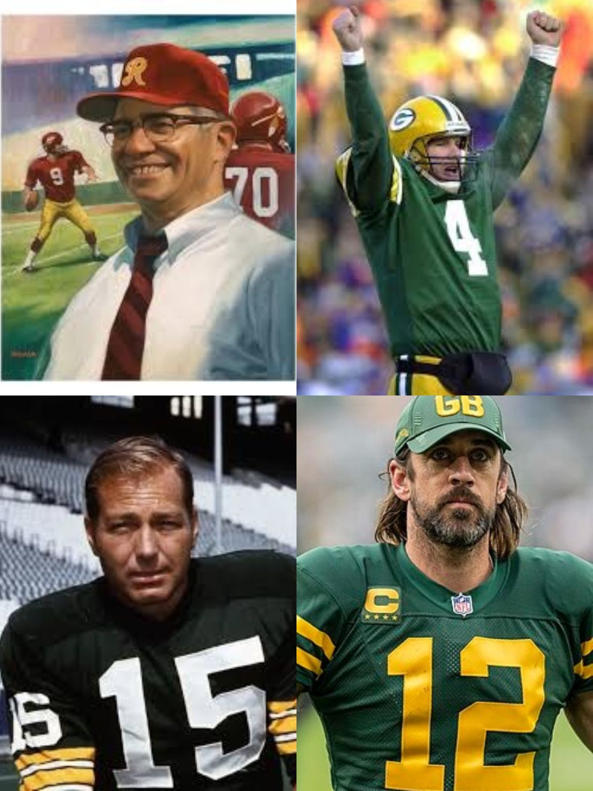 As a Packer fan I'd say Lombardi, Starr, Favre, Rodgers belong on NFL Mount Rushmore