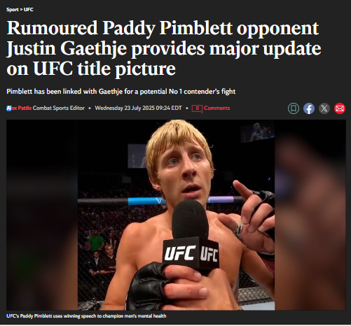 Gaethje Draws a Line: No 'Baddy' Bout Next