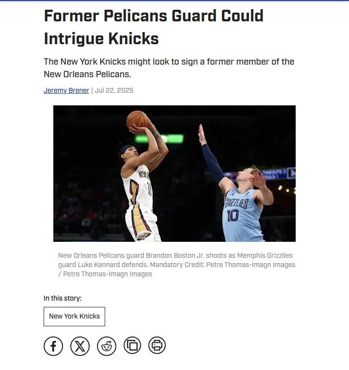 Could Brandon Boston Jr. Be NY’s Hidden Gem?