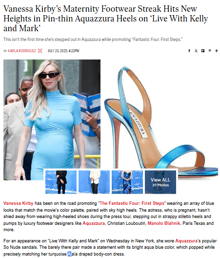 Vanessa Kirby’s High Heel Maternity Flex
