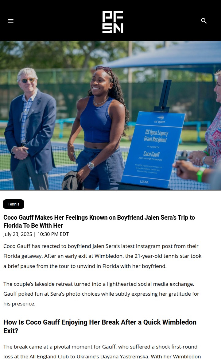 Coco Gauff’s Florida Reset After Wimbledon Exit