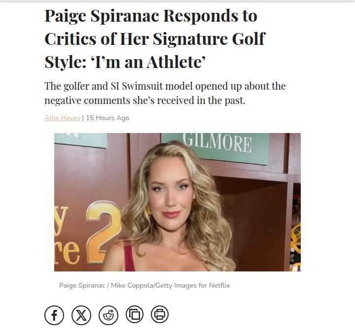 Paige Spiranac Claps Back at Style Critics