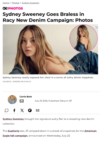 Sydney Sweeney’s Denim Drop Is 🔥