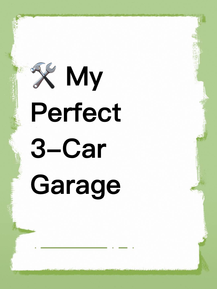 🛠 My Perfect 3-Car Garage