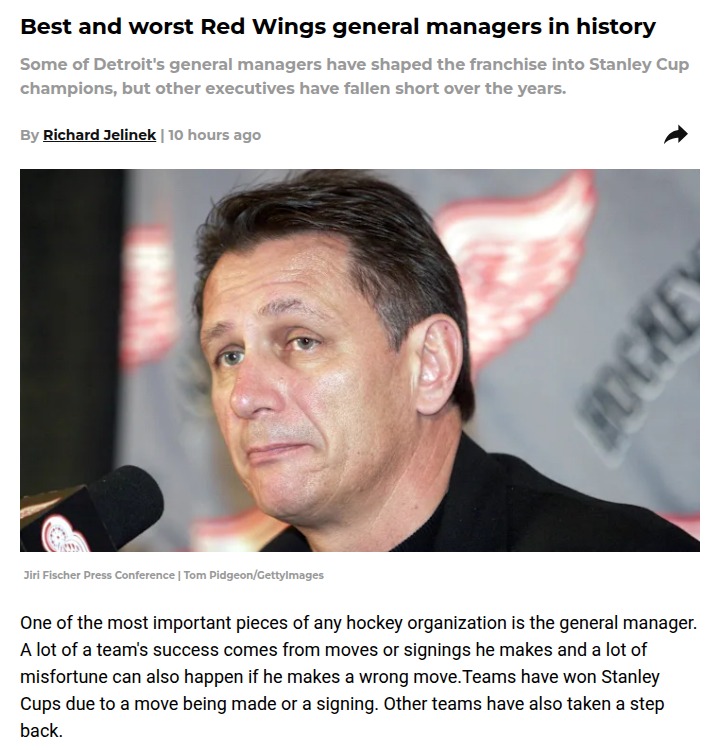 Red Wings GMs: Who really shaped our team?