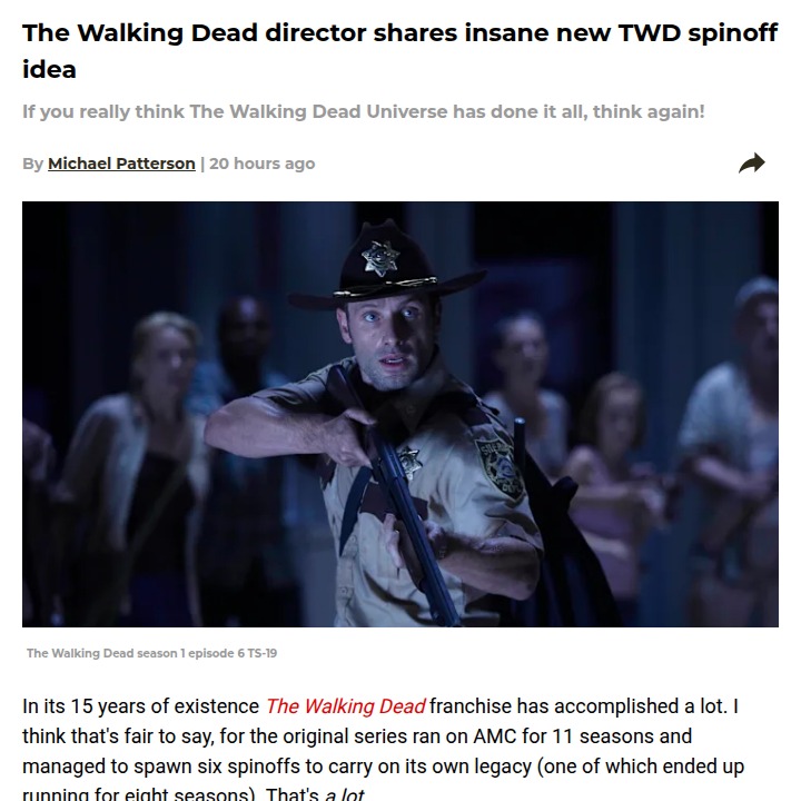 TWD in Space?! 🚀 Director's Wild Pitch