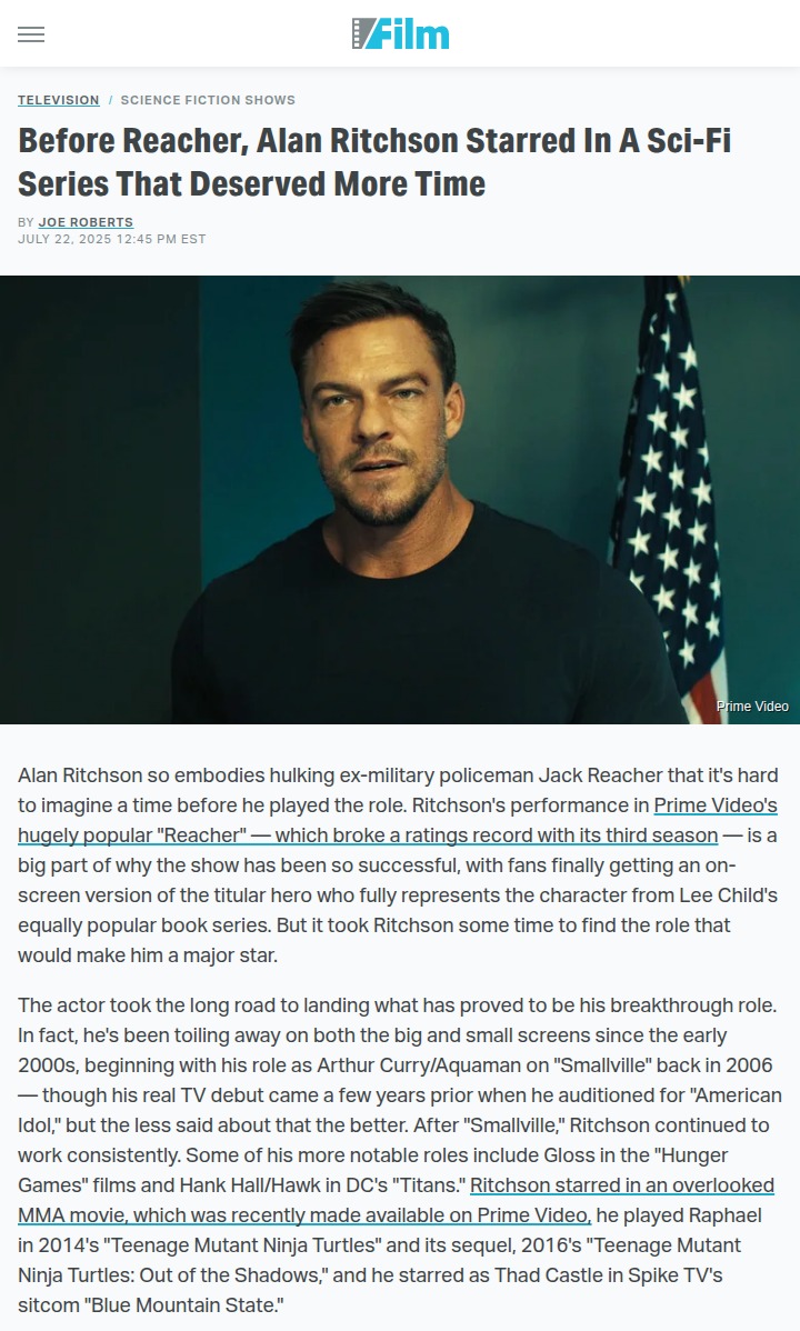Alan Ritchson’s Wildest Role Before Reacher 🚗