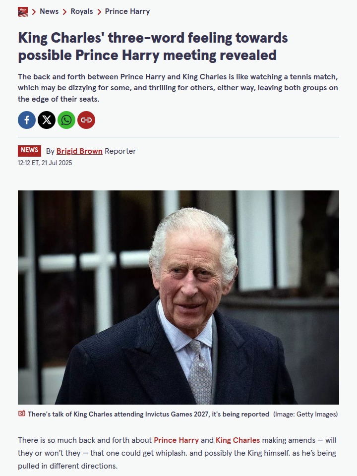 King Charles: 'Cautious and Wary' About Harry 🤔