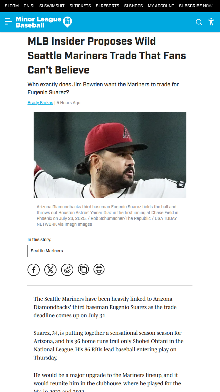 Mariners fans react to wild trade rumor