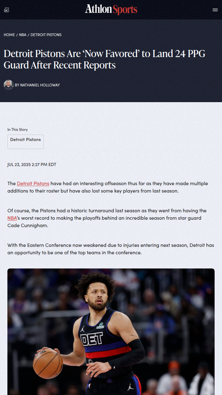 Pistons could land Cam Thomas this summer