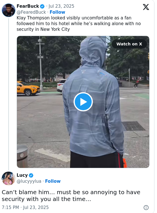 Klay Thompson’s NYC Stalker Moment Sparks Debate