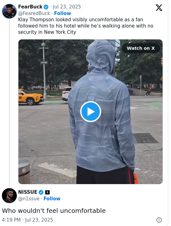 Klay Thompson’s NYC Stalker Moment Sparks Debate