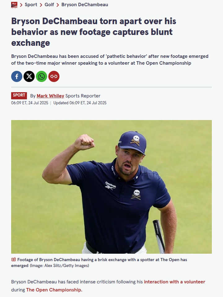 Bryson’s Rough Moment: Fair or Foul?