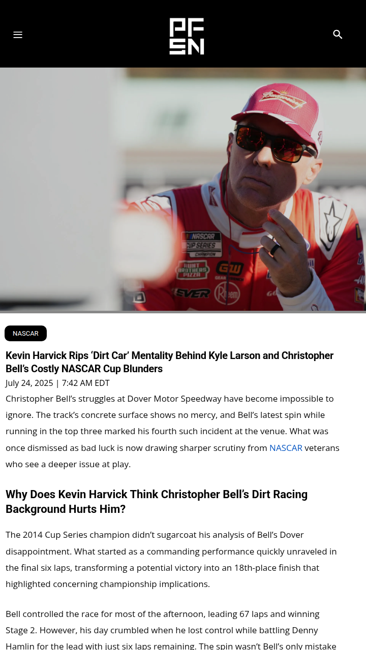 Is Bell’s Dirt Track Style Hurting His Cup Hopes?