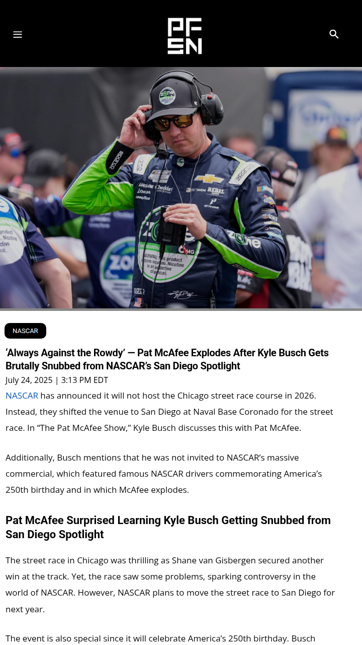 Rowdy Snubbed Again? McAfee Sounds Off