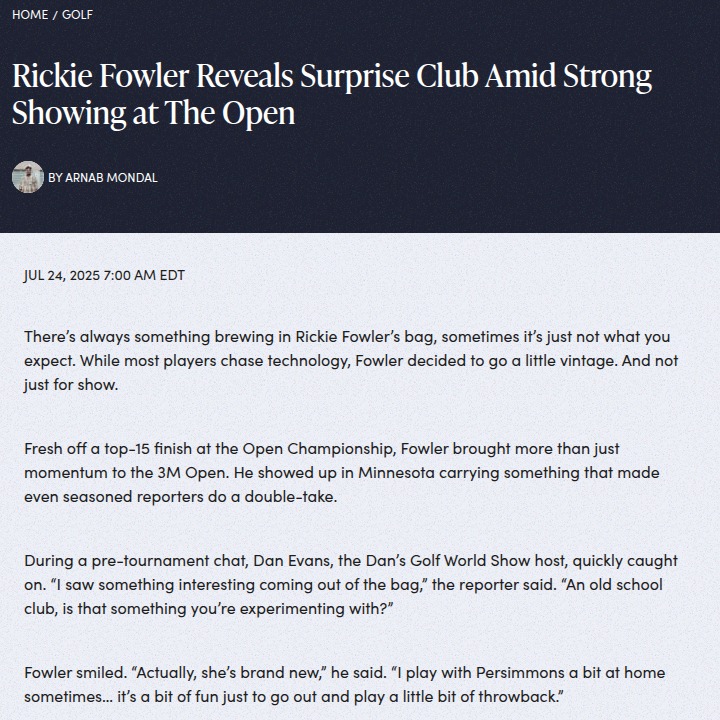 Rickie’s Vintage Twist at 3M Open