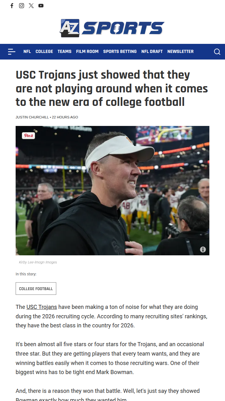 USC lands record-breaking recruit deal