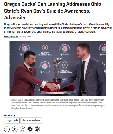 Ducks vs Buckeyes: Respect Beyond Rivalry