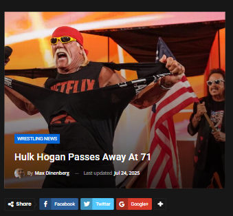 Farewell to the Immortal Hulkster