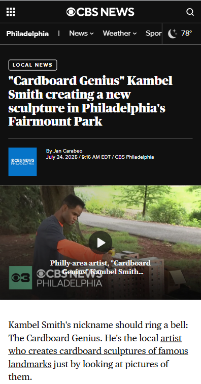 Cardboard magic comes to Fairmount Park