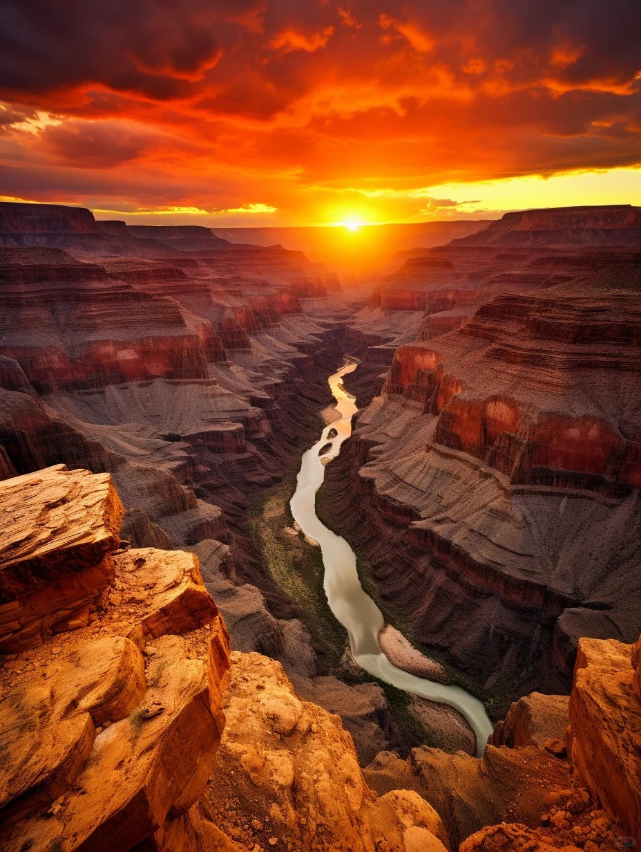 The Symphony of Melting Gold and Eroded Walls at Dusk — Grand Canyon, Colorado