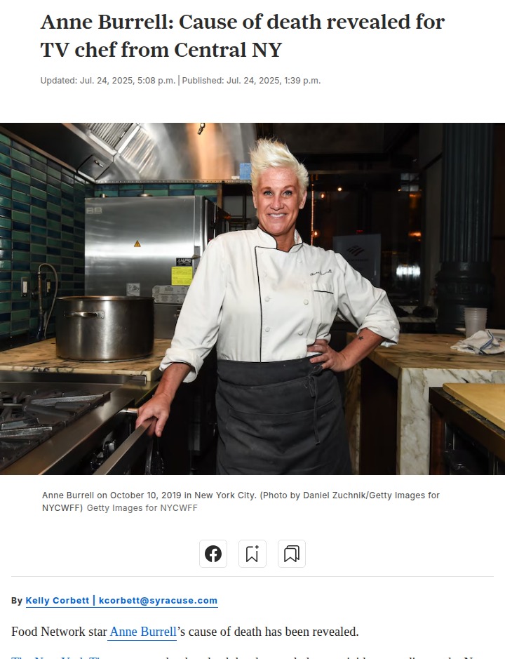 Anne Burrell’s Tragic End Shocks Fans 😢