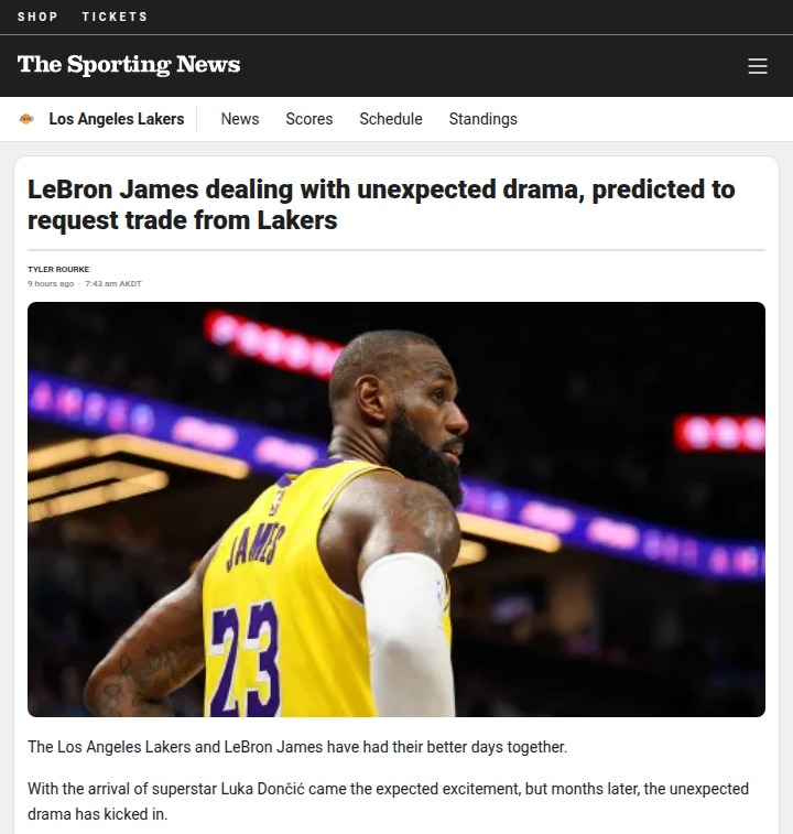 King James Trade Rumors Heating Up?