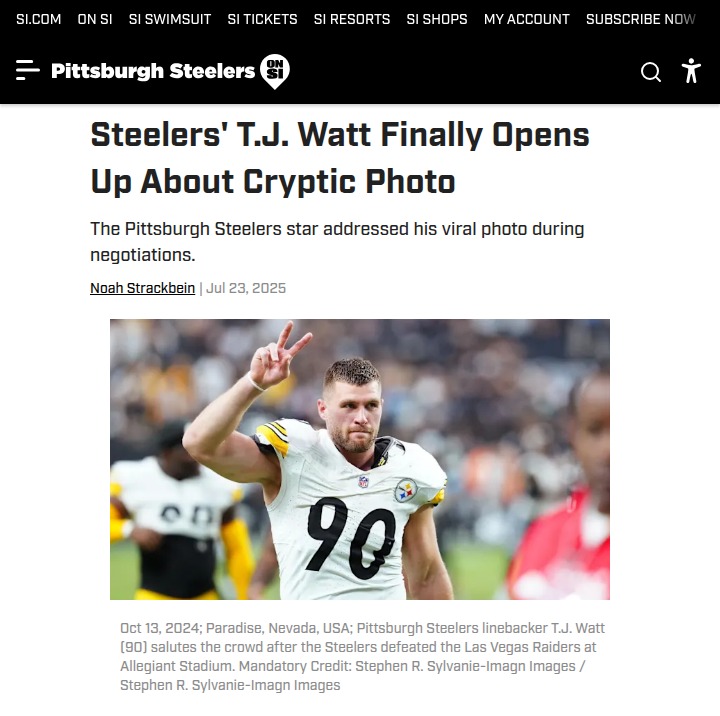T.J. Watt reveals the story behind that photo