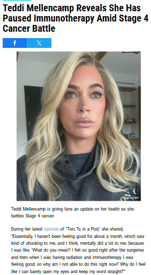 Teddi Mellencamp Hits Pause on Cancer Treatment