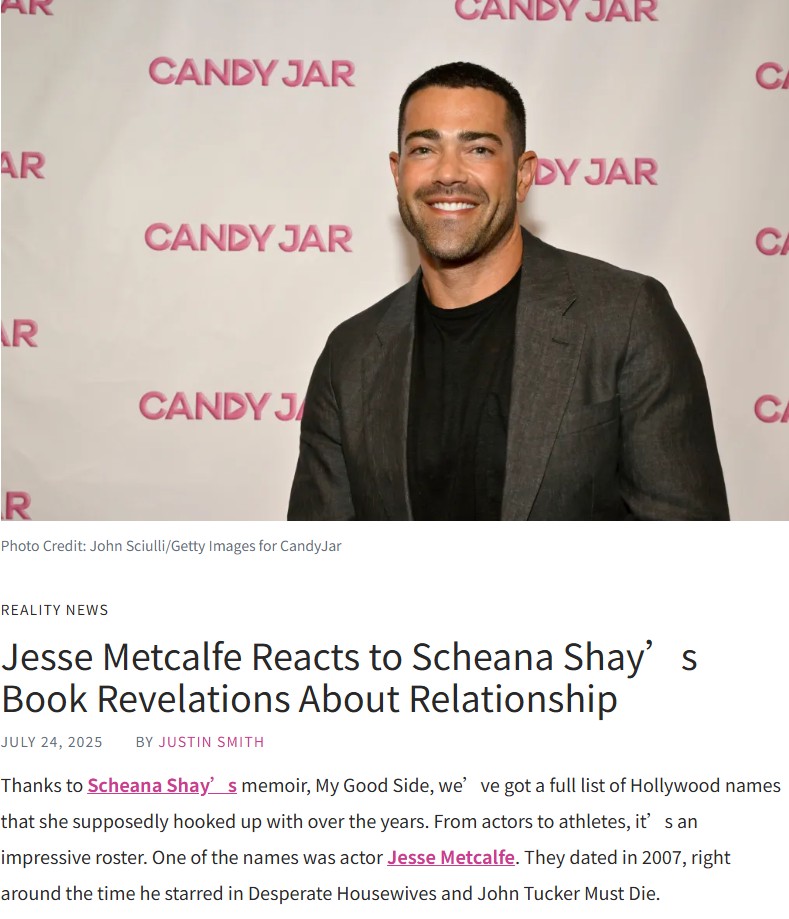 Jesse Metcalfe Laughs Off Scheana’s Book 🍿