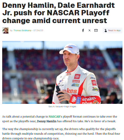 Should NASCAR Crown Champs Over 1 Race?