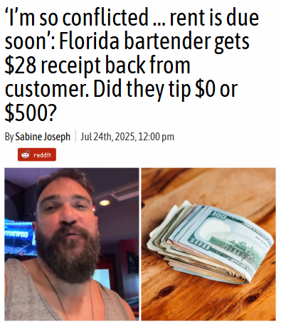 South Florida bartender’s $500 tip dilemma