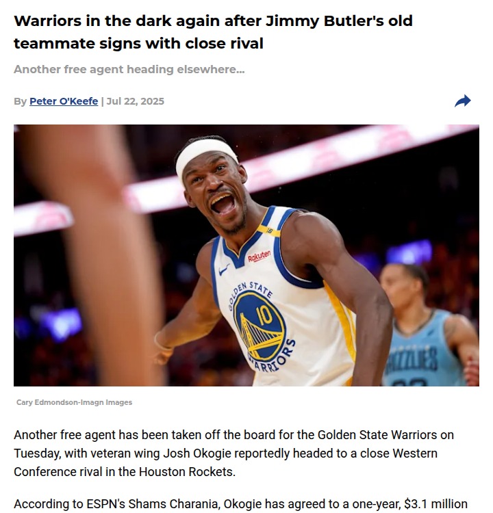 Rockets Snag Okogie—Warriors Miss Out Again