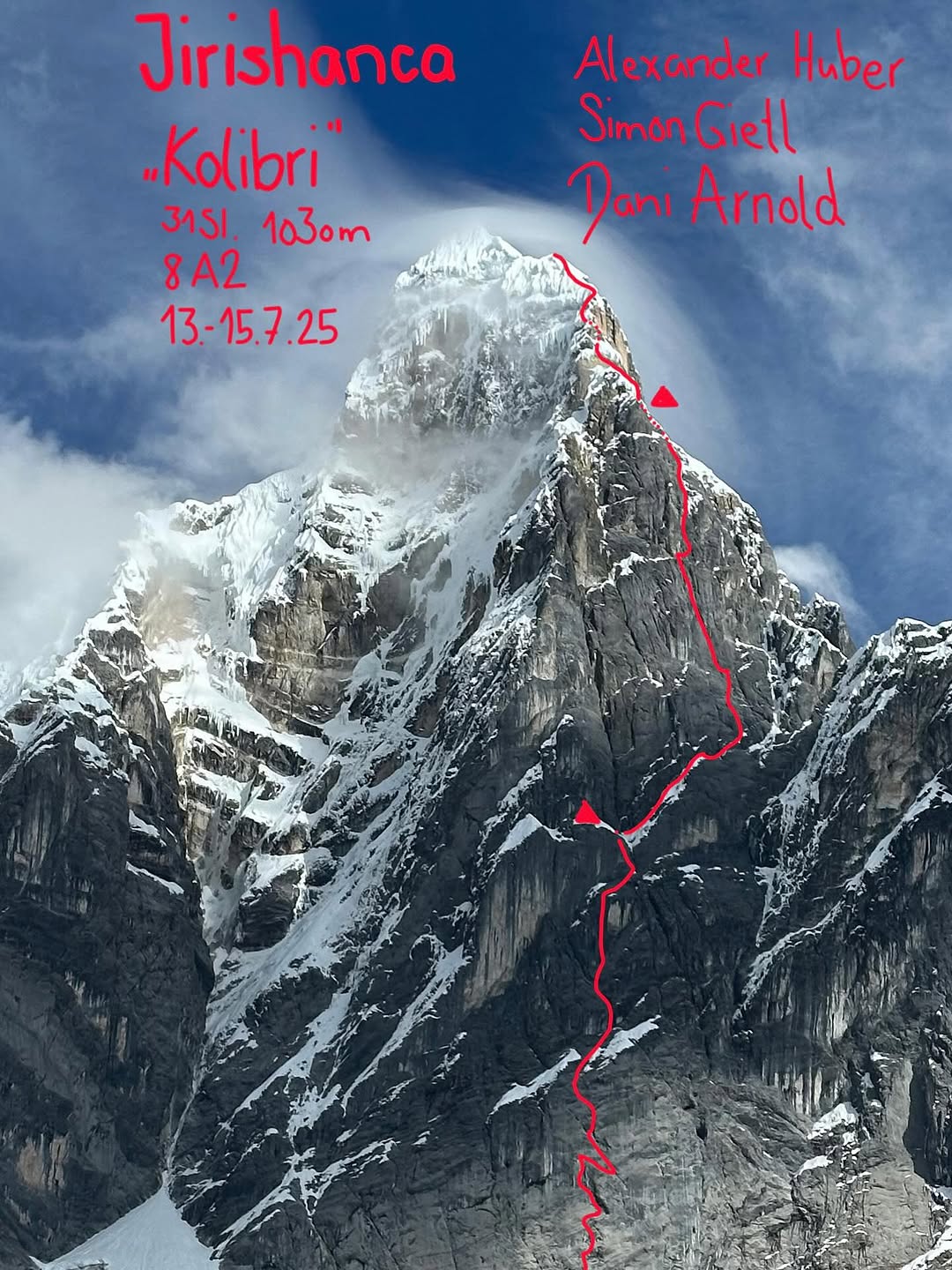 Epic New Route on Jirishanca!