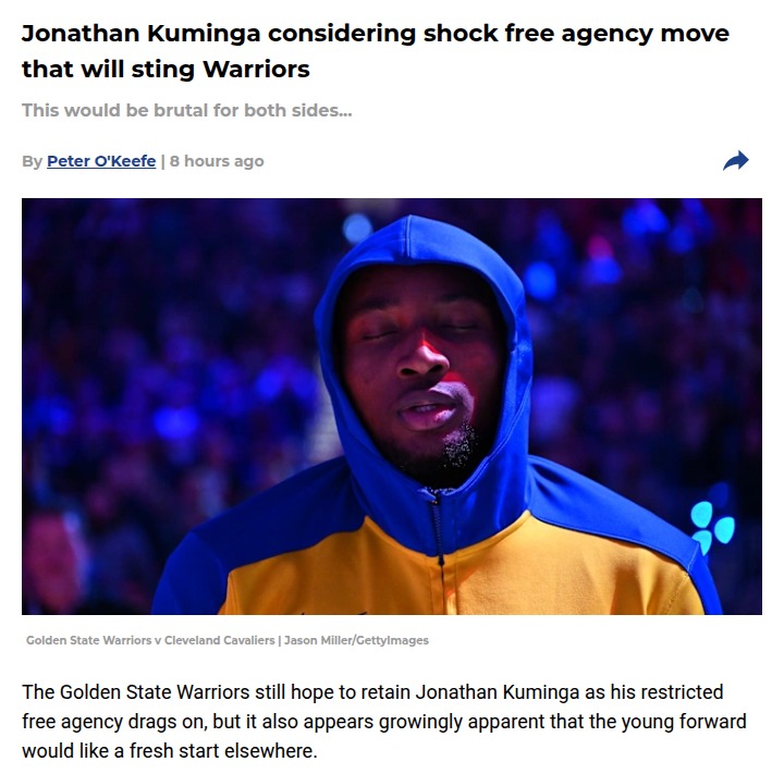 Kuminga’s bold move could shake up the Warriors