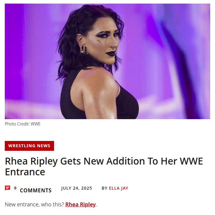 Mami’s New Wings: Rhea Ripley Entrance Update