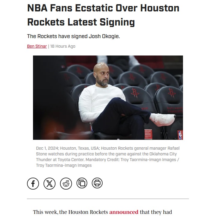 Okogie Joins H-Town: Rockets Reloading?