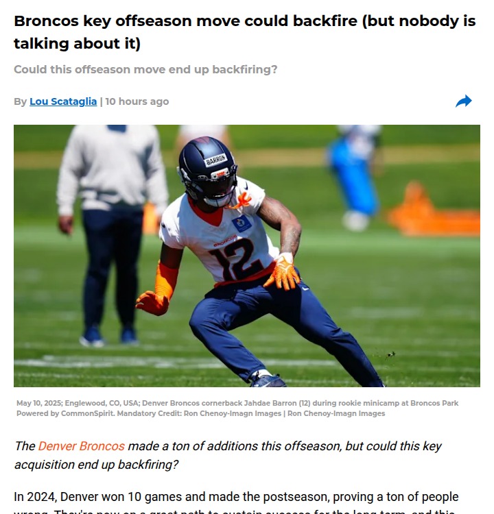 Broncos’ draft decision has fans talking