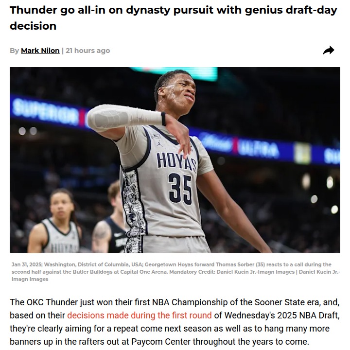 Thunder setting us up for more championships!