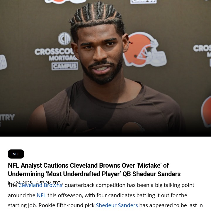 Is Cleveland missing out on a star QB?