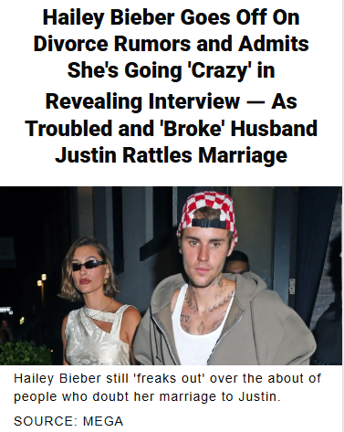 Hailey Bieber Claps Back at Divorce Drama