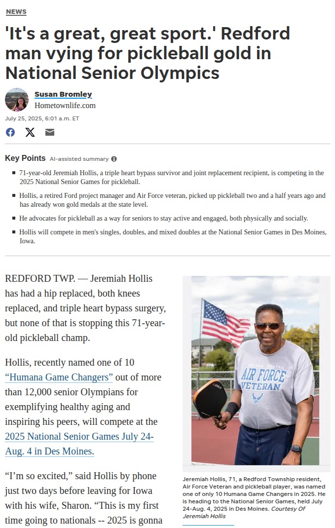 Redford’s 71-year-old pickleball star inspires
