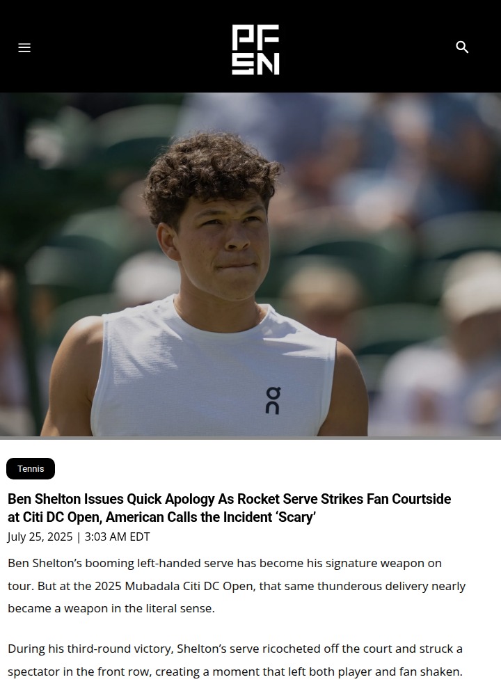 Shelton’s rocket serve stuns DC Open crowd