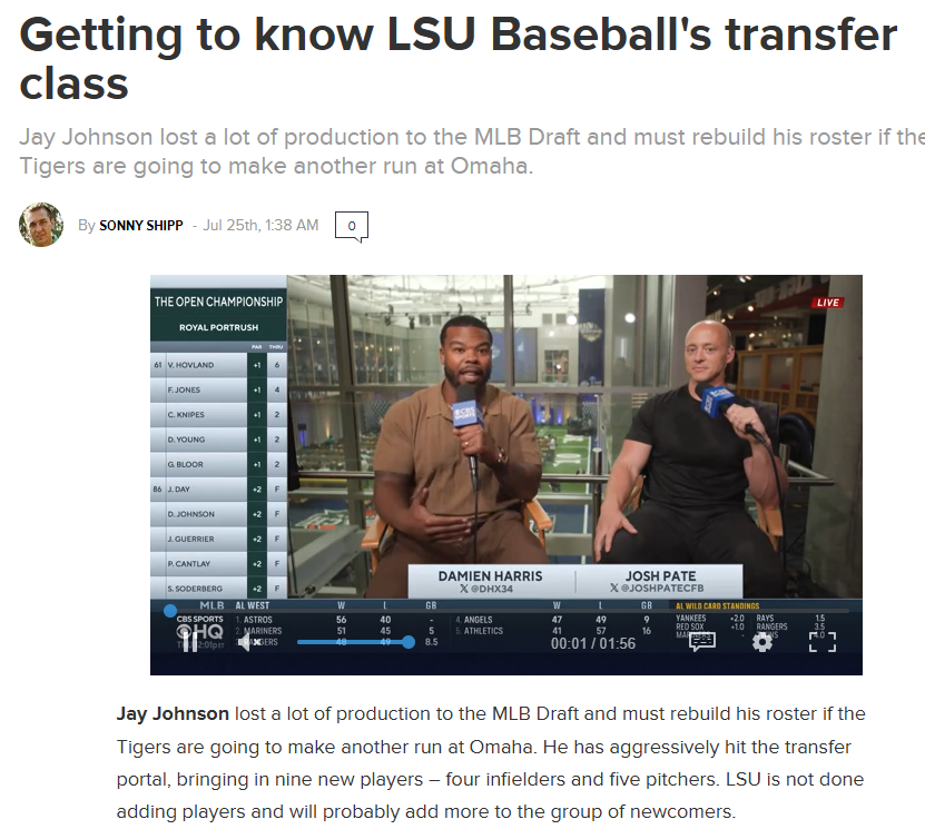 LSU’s transfer class could shake up Omaha dreams