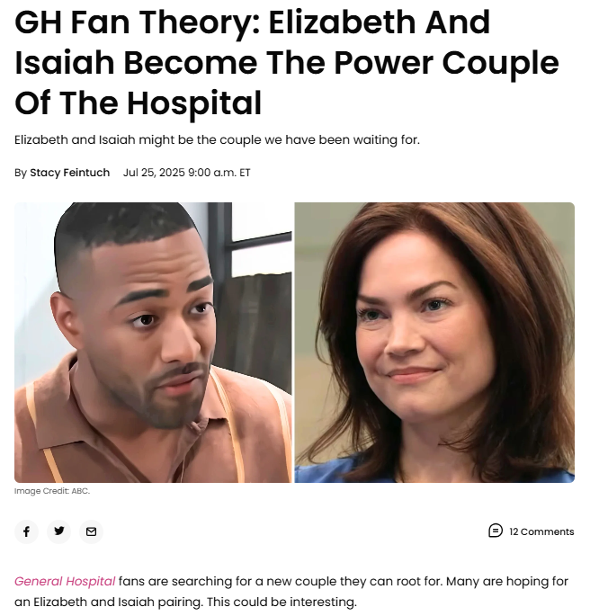 Could Elizabeth & Isaiah rule Port Charles?