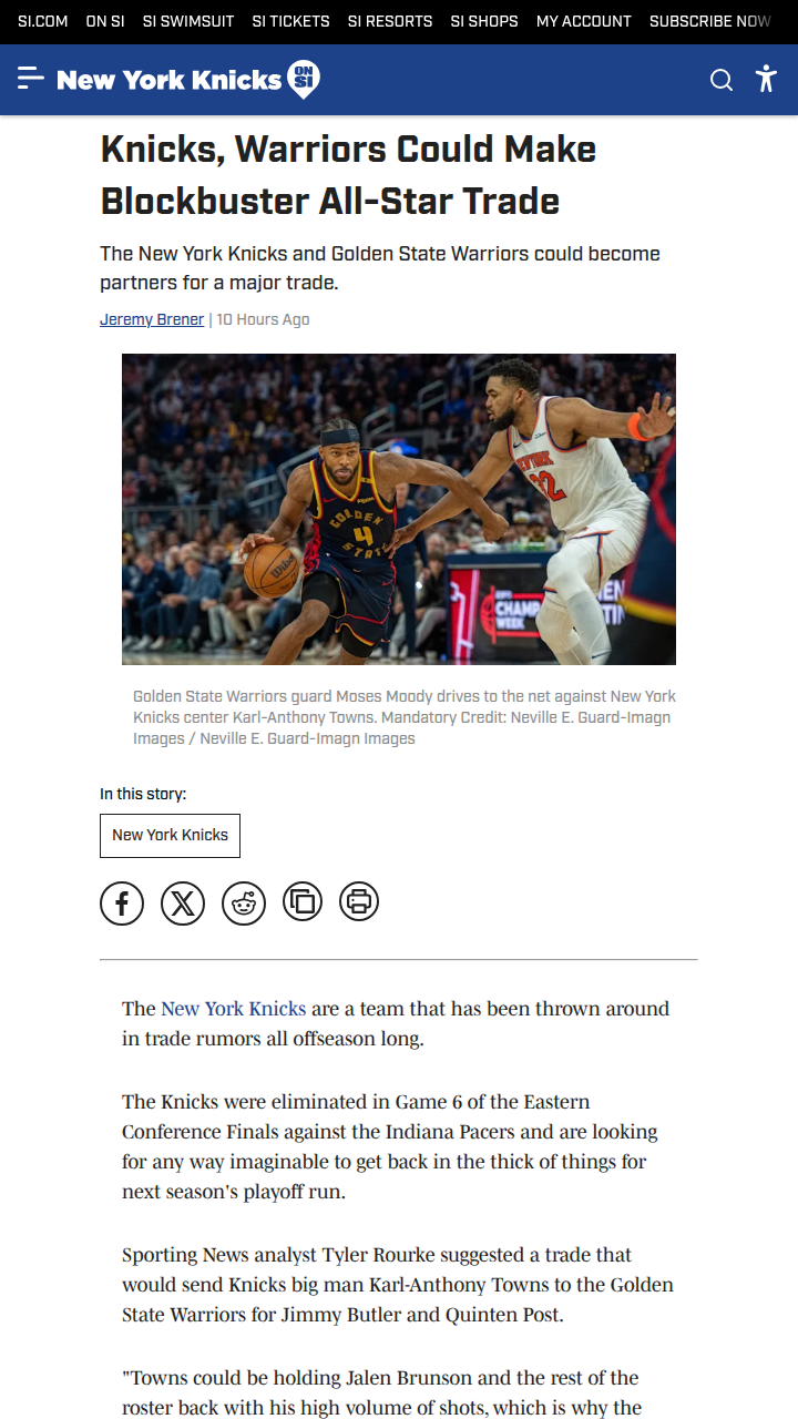 KAT for Jimmy Buckets? Knicks-Warriors Buzz