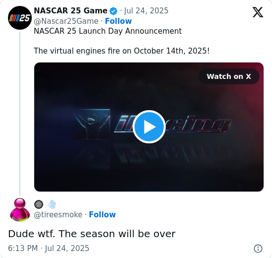 NASCAR 25 Teaser Sparks Fan Uproar