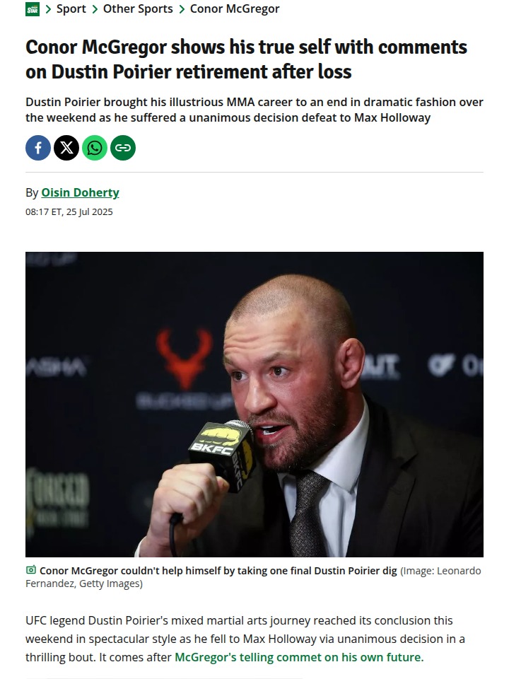 McGregor’s ‘Pea Head’ Farewell to The Diamond