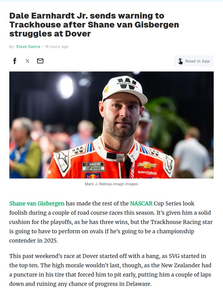 SVG’s Oval Woes: Is Trackhouse Dropping the Ball?