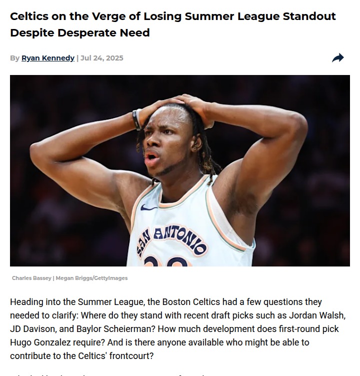 Celtics risk losing breakout big man Bassey